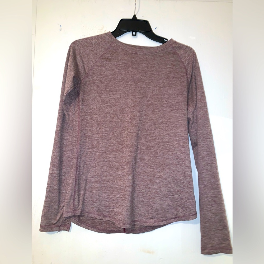 long sleeve marroon champion athletic top womens